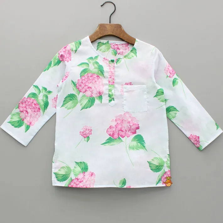 Sale Floral Printed Top And Pyjama Sleepwear