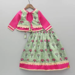 Best Floral Printed Top With Lehenga And Dupatta Ethnic Wear | Lehengas & Ghagras