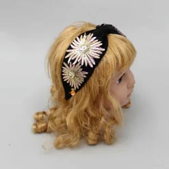 Sale Floral Sequin-Embroidered Black Hair Band Hair Accessories | Hair Bands