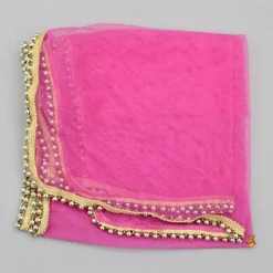 Sale Floral Sequins Embellished Printed Pink Top And Lehenga With Pearls Lace Detail Dupatta Ethnic Wear | Lehengas & Ghagras