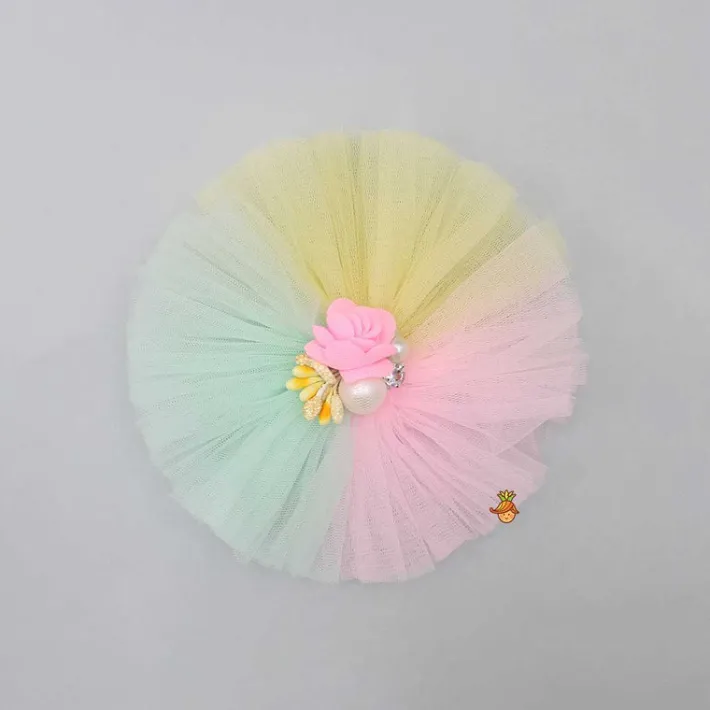 Discount Flower Adorned Multicolour Hair Clip Hair Accessories | Hair Clips
