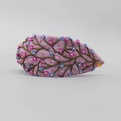 Outlet Flower And Branches Embroidered Hairband Hair Accessories | Hair Bands