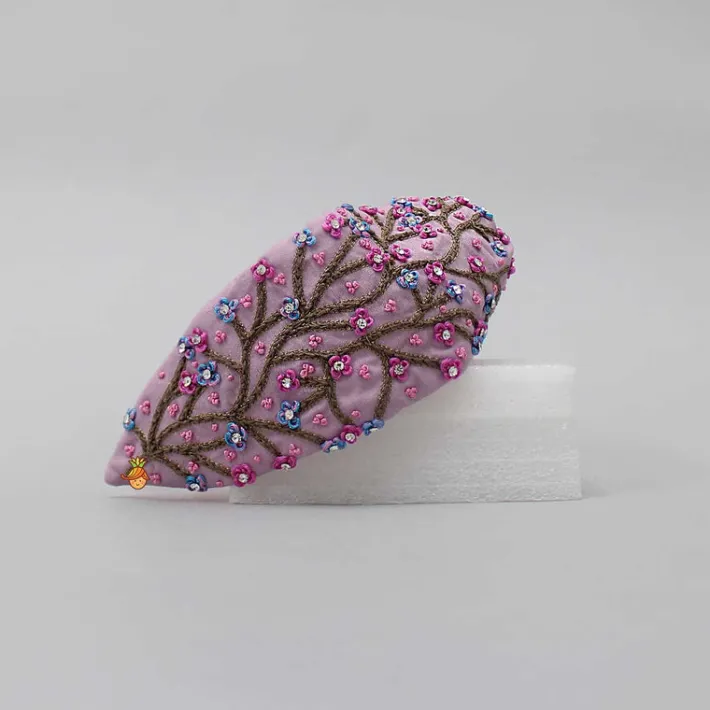 Outlet Flower And Branches Embroidered Hairband Hair Accessories | Hair Bands