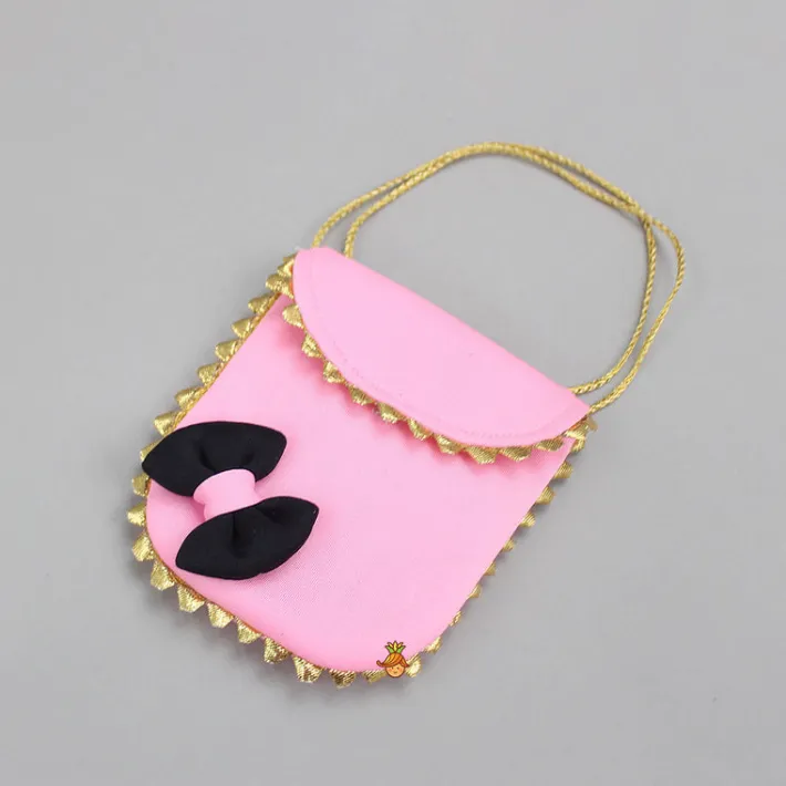 New Flower Embellished Pink Dress With Sling Bag Dresses & Sets | Dresses