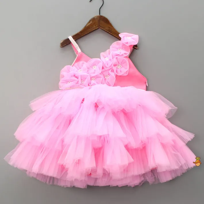 Online Flowers Beautified Pleated Layered Dress Dresses & Sets | Dresses