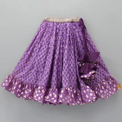 Discount Frilly Layered Top With Zari Thread Work Lehenga Twinning Sets | Ethnic Wear