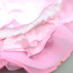 Best Frilly Pink Dress With Detachable Bow And Matching Swirled Headbow Dresses & Sets | Dresses