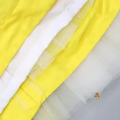 Best Frilly Sequin Work Yellow Dress With Matching Hair Clip Dresses & Sets | Dresses