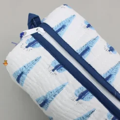 New Fringe-Detailed Blue Pouch Bags - Set Of 2 Bags