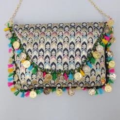 Outlet Fringes And Coin Tassels Enhanced Sling Bag Bags