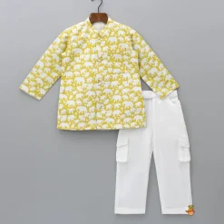 Online Front Open Shirt And Cargo Style Pant BOY Sets