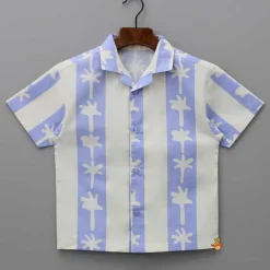 Best Front Open Shirt And Dual Pockets Detail Shorts BOY Sets