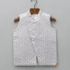 Discount Front Open Thread Embroidered Grey Jacket BOY Indian Ethnic Wear | Ethnic Jackets