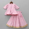 Online Front Open V Neck Pink Top And Lehenga Twinning Sets | Ethnic Wear