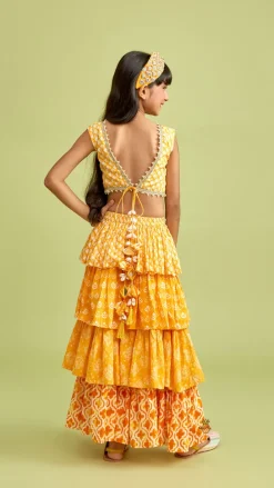 Sale Fuax Mirror Work Ruffle Kurti Ethnic Wear | Kurtis & Jumpsuits
