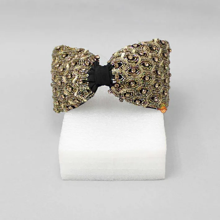 Online Fully Embroidered Black Hair Band Hair Accessories | Hair Bands