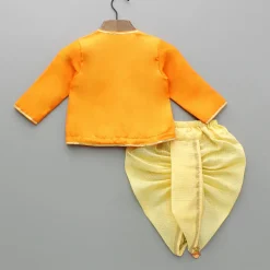 Clearance Ganesh Embroidered Kurta And Checks Dhoti BOY Indian Ethnic Wear | Ethnic Sets