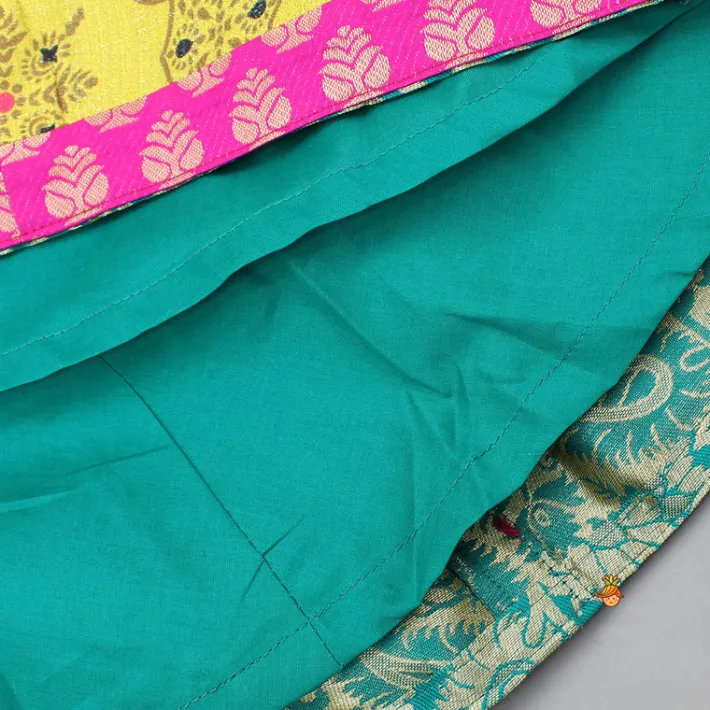 New Gorgeous Brocade Anarkali And Yellow Dupatta Ethnic Wear | Sarees & Anarkalis