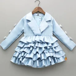 Outlet Gorgeous Collared Neck Layered Ruffled Dress Dresses & Sets | Dresses