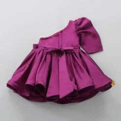 Sale Gorgeous One Shoulder Bow Enhanced Flared Dress Dresses & Sets | Dresses