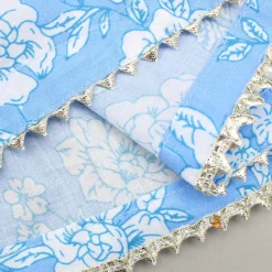 Online Gota Lace Detailed Floral Printed Powder Blue Top And Sharara Ethnic Wear | Palazzos & Shararas