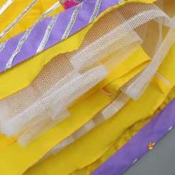 Sale Gota Lace Detailed Yellow Top And Lehenga With Pink Net Dupatta Ethnic Wear | Lehengas & Ghagras