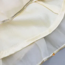 Fashion Gota Lace Work Top And Layered Lehenga With Attached Pleated Dupatta Ethnic Wear | Lehengas & Ghagras
