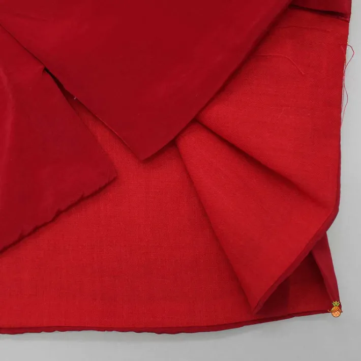 Discount Gota Lacework Detail Red Kurta And Dhoti BOY Indian Ethnic Wear | Ethnic Sets