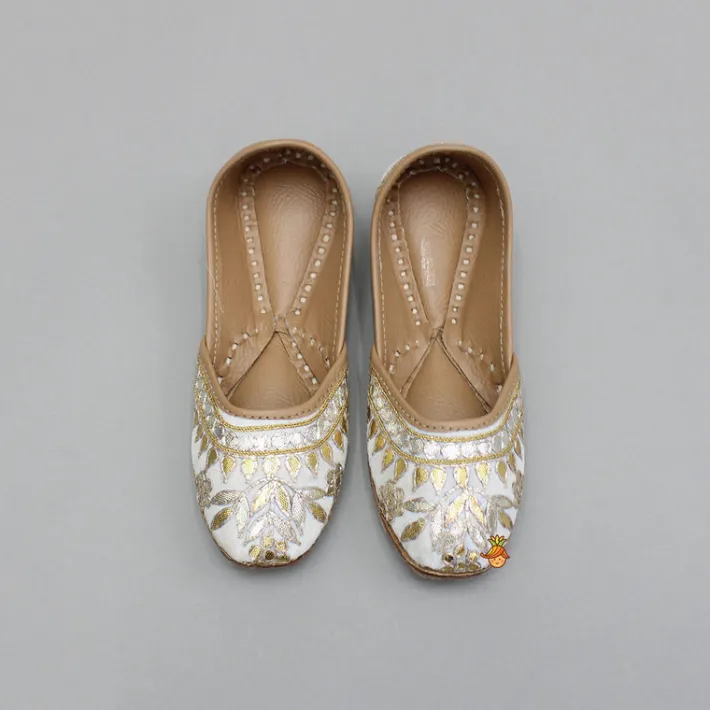 Hot Gota Work Embroidered Jutti Shoes