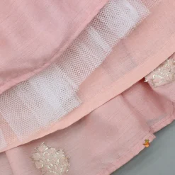 Clearance Gota Work Peach Ruffled Top And Tassels Enhanced Lehenga Ethnic Wear | Lehengas & Ghagras