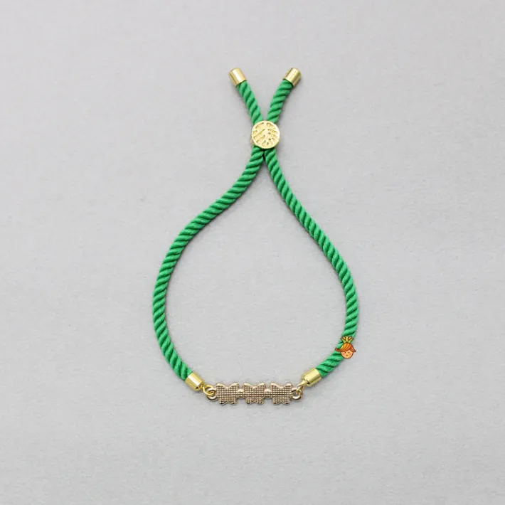 New Green Adjustable Rope String Rakhi With Fancy Embelisment BOY Rakhis | Rakhis