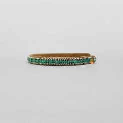 Outlet Green Artificial Stones Embellished Hairband Hair Accessories | Hair Bands