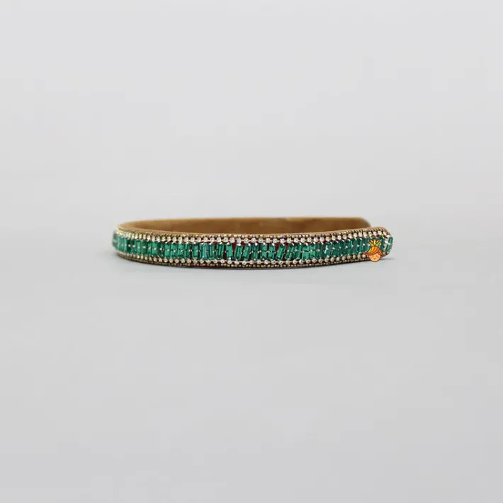 Outlet Green Artificial Stones Embellished Hairband Hair Accessories | Hair Bands