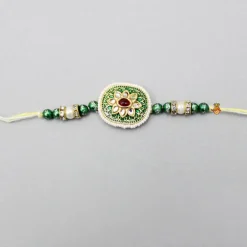 Hot Green Beaded Rakhi BOY Rakhis | Rakhis