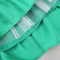 Clearance Green Dori Embroidered Strappy Top And Stylish Layered Lehenga Ethnic Wear | Lehengas & Ghagras