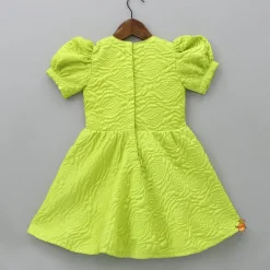 Hot Green Embossed Dress Dresses & Sets | Dresses