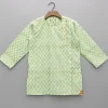 Online Green Floral Hand Block Printed Cotton Kurta BOY Indian Ethnic Wear | Kurtas