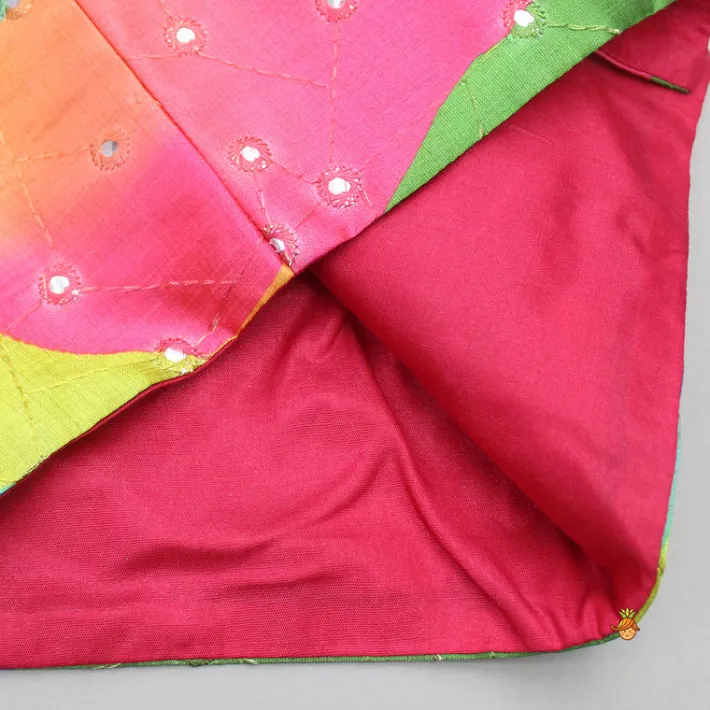 Sale Green Kurta With Multicoloured Printed Jacket And Pyjama BOY Indian Ethnic Wear | Ethnic Sets