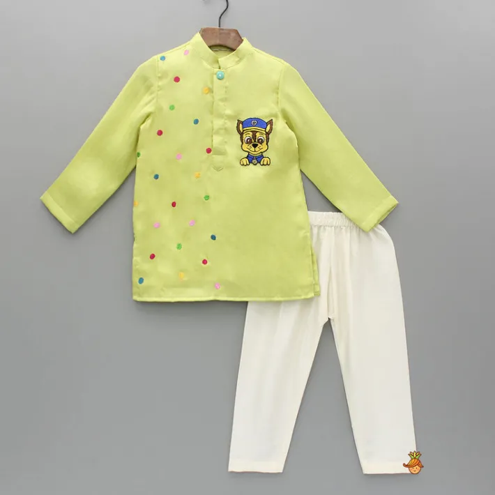 Best Green Multicolour Embroidered Kurta And Pyjama BOY Indian Ethnic Wear | Ethnic Sets