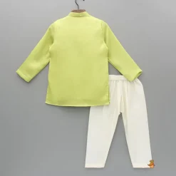 Best Green Multicolour Embroidered Kurta And Pyjama BOY Indian Ethnic Wear | Ethnic Sets