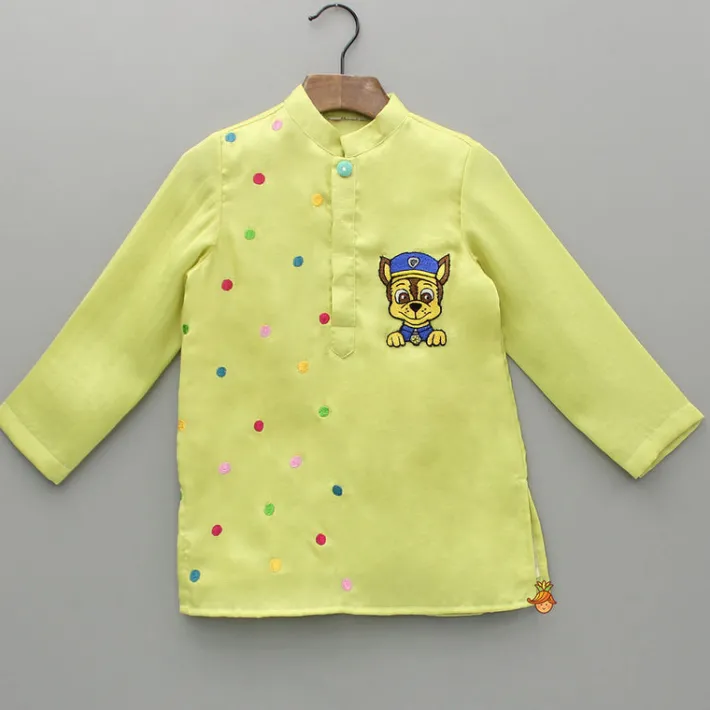 Best Green Multicolour Embroidered Kurta And Pyjama BOY Indian Ethnic Wear | Ethnic Sets