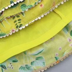 Discount Green Multicolour Floral Printed Top And Lehenga Ethnic Wear | Lehengas & Ghagras