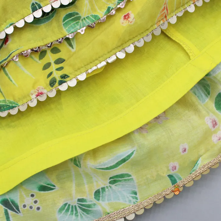 Discount Green Multicolour Floral Printed Top And Lehenga Ethnic Wear | Lehengas & Ghagras