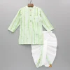 New Green Printed Embroidered Kurta With Dhoti BOY Indian Ethnic Wear | Ethnic Sets