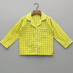 Best Green Printed Notch Collar Sleepwear BOY Sleep Wear | Sleepwear