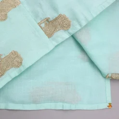 Fashion Green Vintage Car Zari Embroidered Kurta And Pyjama BOY Indian Ethnic Wear | Ethnic Sets
