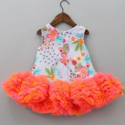 Outlet Grey Floral Printed Dress With Ruffle Hem Dresses & Sets | Dresses