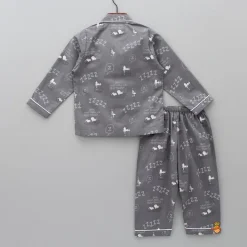 Fashion Grey Snoop Dog Printed Sleepwear BOY Sleep Wear | Sleepwear