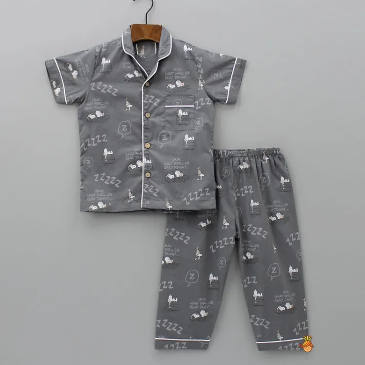 Discount Grey Snooze Printed Sleepwear BOY Sleep Wear | Sleepwear