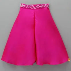 Hot Halter Neck Back Bow Enhanced Top With Flared Palazzo Ethnic Wear | Palazzos & Shararas
